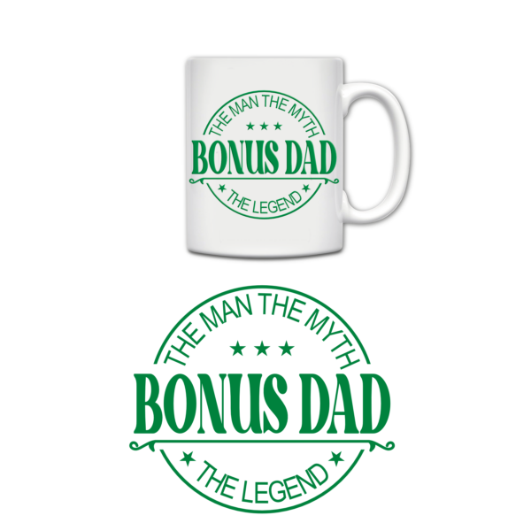 Bonus DAD 3D UV Permanent Sticker | Mug decor | UV-DTF Stickers