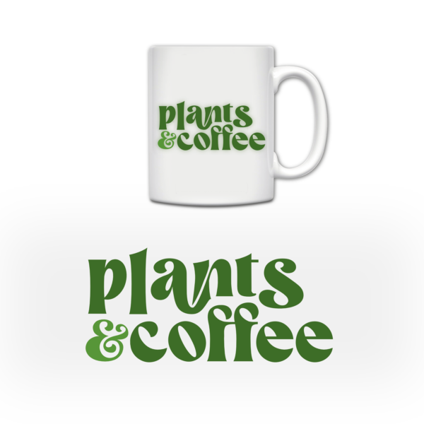 Plants & Coffee 3D UV Permanent Sticker | Mug decor | UV-DTF Stickers