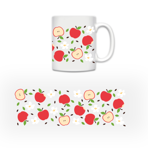 Apple 3D UV Permanent Sticker | Mug decor | UV-DTF Stickers