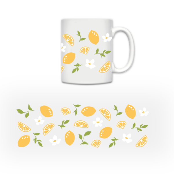 Lemon 3D UV Permanent Sticker | Mug decor | UV-DTF Stickers