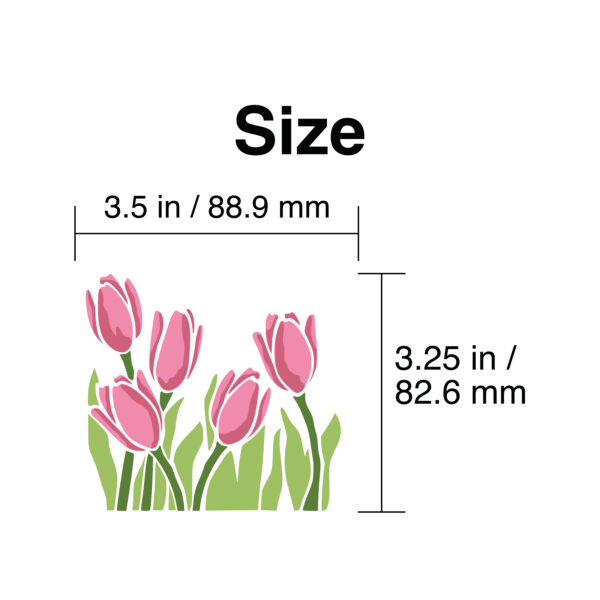 Tulips 3D UV Permanent Sticker | Mug decor | UV-DTF Stickers - Image 2