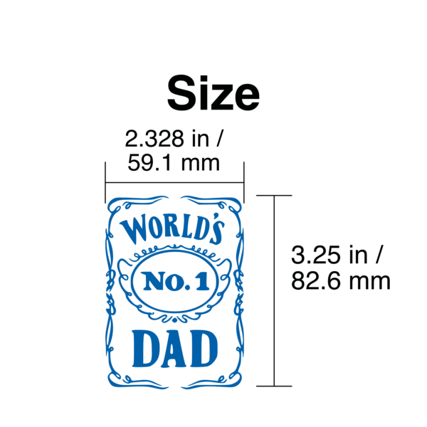 World's No.1 DAD 3D UV Permanent Sticker | Mug decor | UV-DTF Stickers - Image 2