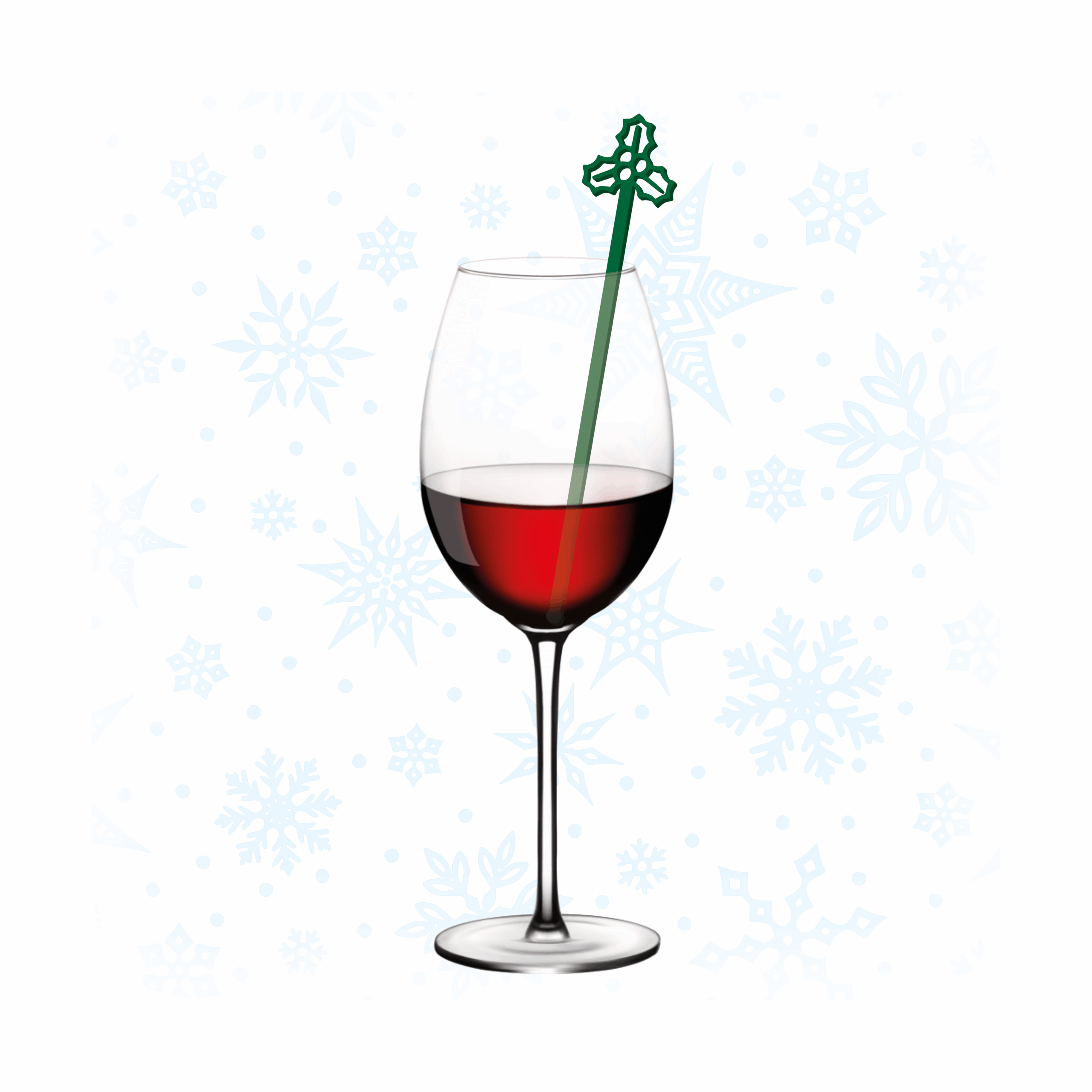 Festive Christmas Acrylic Drink Stirrers - Image 2