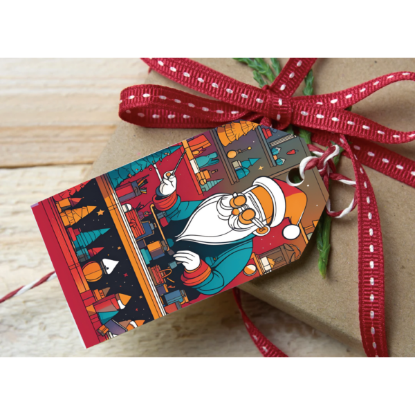 Black & White Gift Tags – Christmas Theme (Pack of 12-24pcs) - Image 2