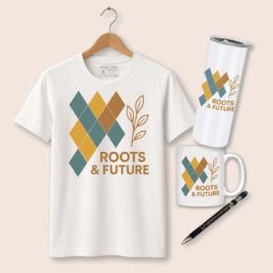 Roots & Future Heritage Bundle | Tee, Tumbler, Mug & Pen | Geometric Nature Set